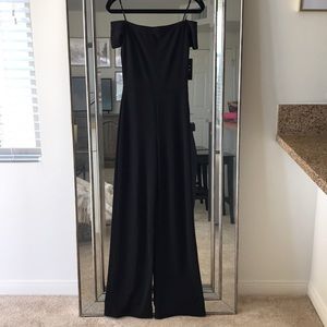 Off shoulder black jumpsuit